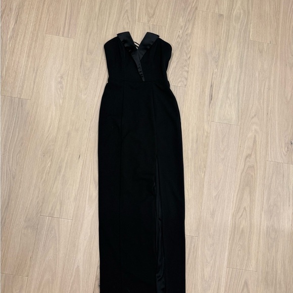 Betsy & Adam Tuxedo Classic Black Dress - Picture 2 of 5